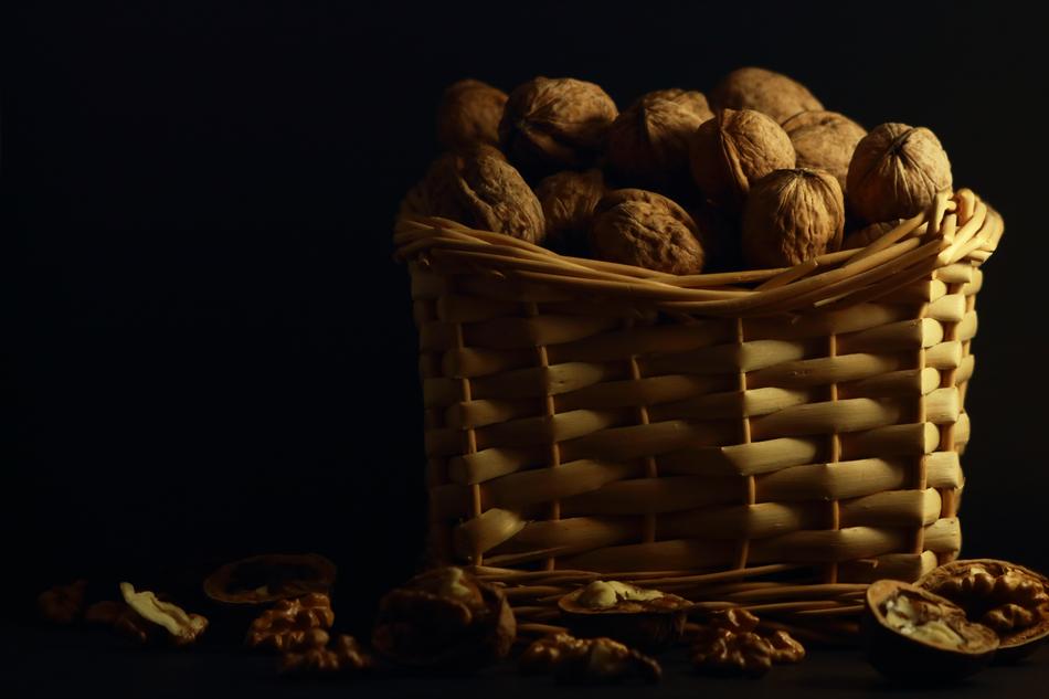 Nuts in basket