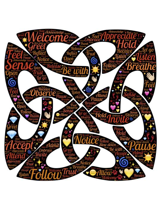 celtic knot design weave drawing