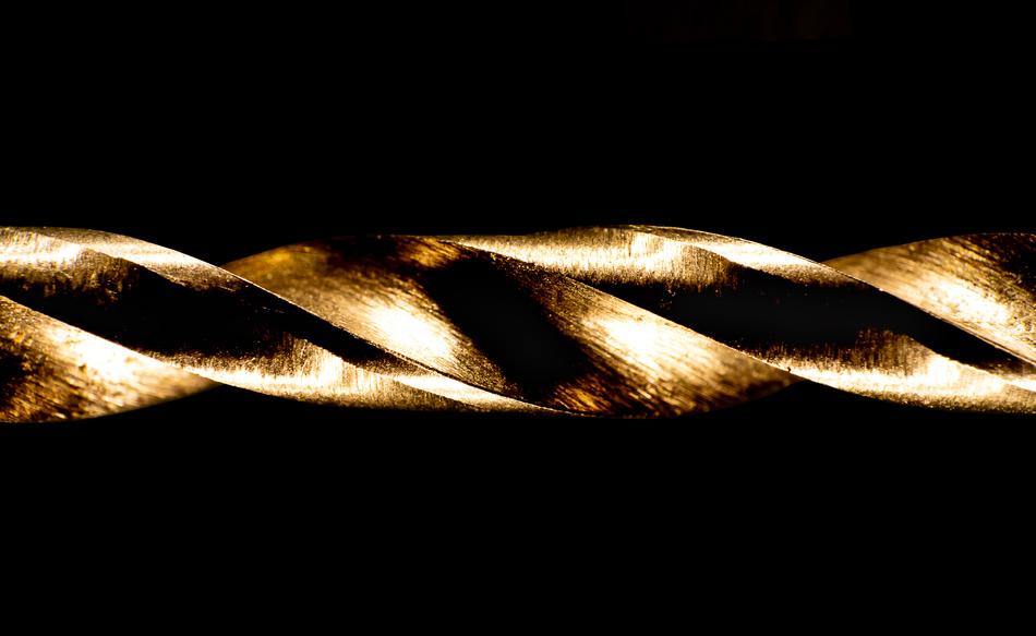 Drill Tool Hard Metal on black background