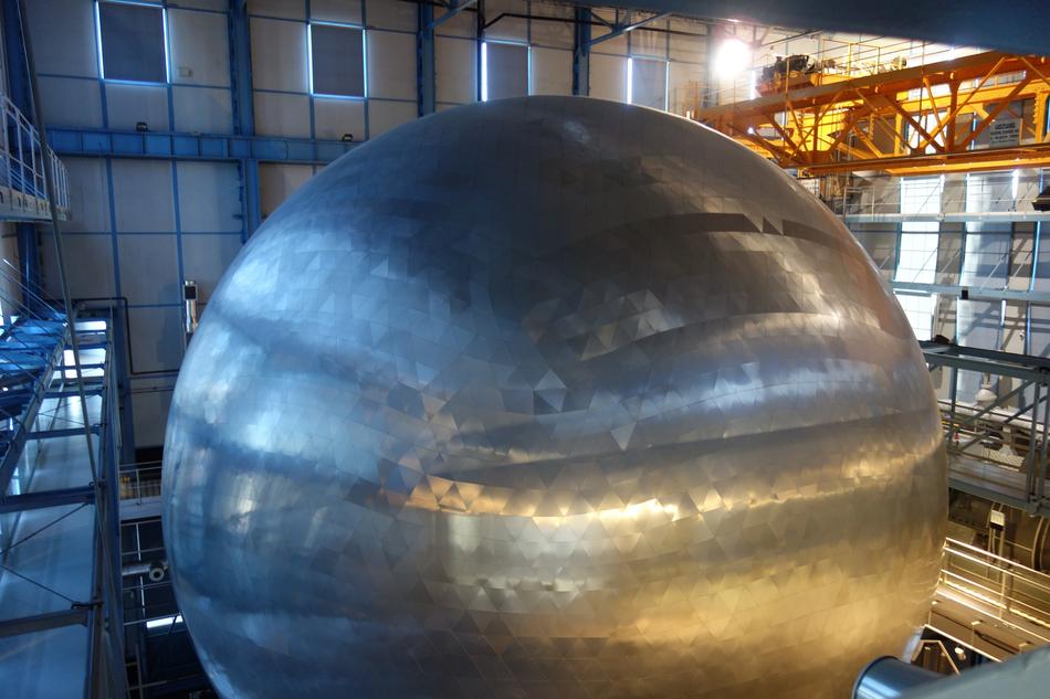 Beautiful, shiny sphere in the planetarium