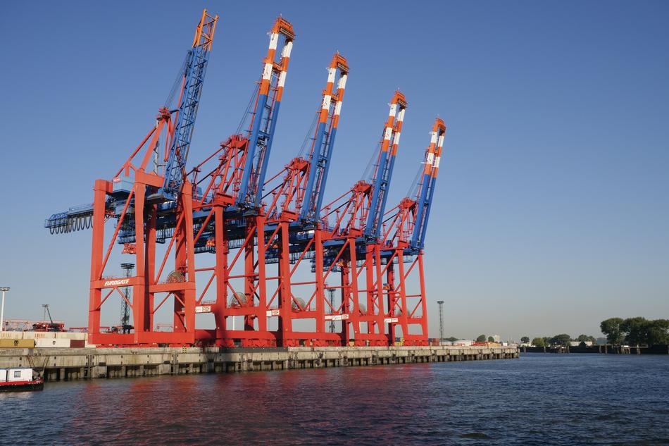 industrial port in Hamburg