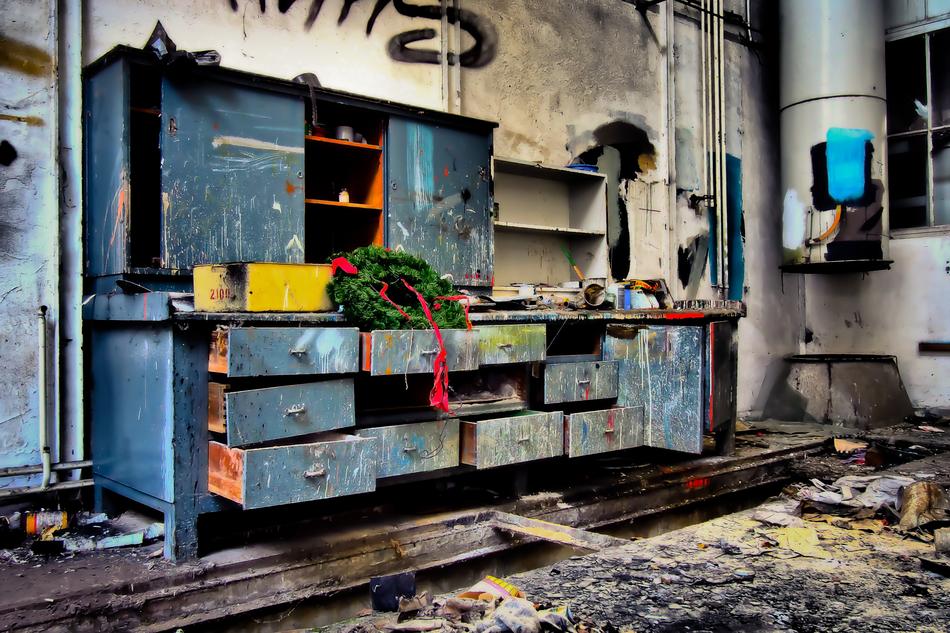 abandoned cabinet