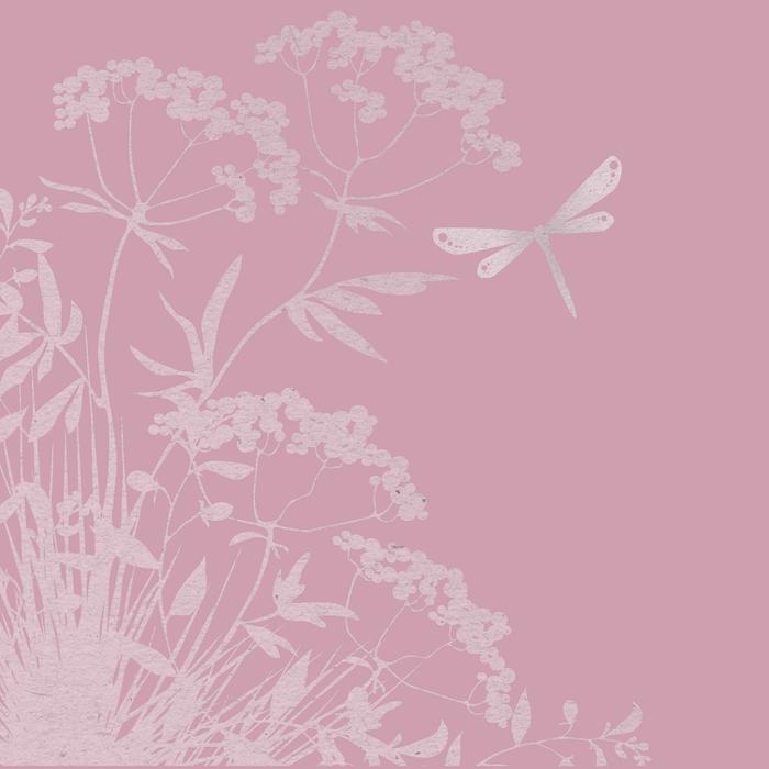pink background flower silhouette