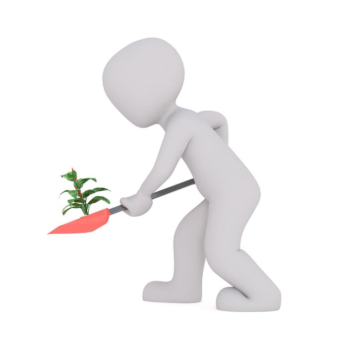 gardening work as a 3d model