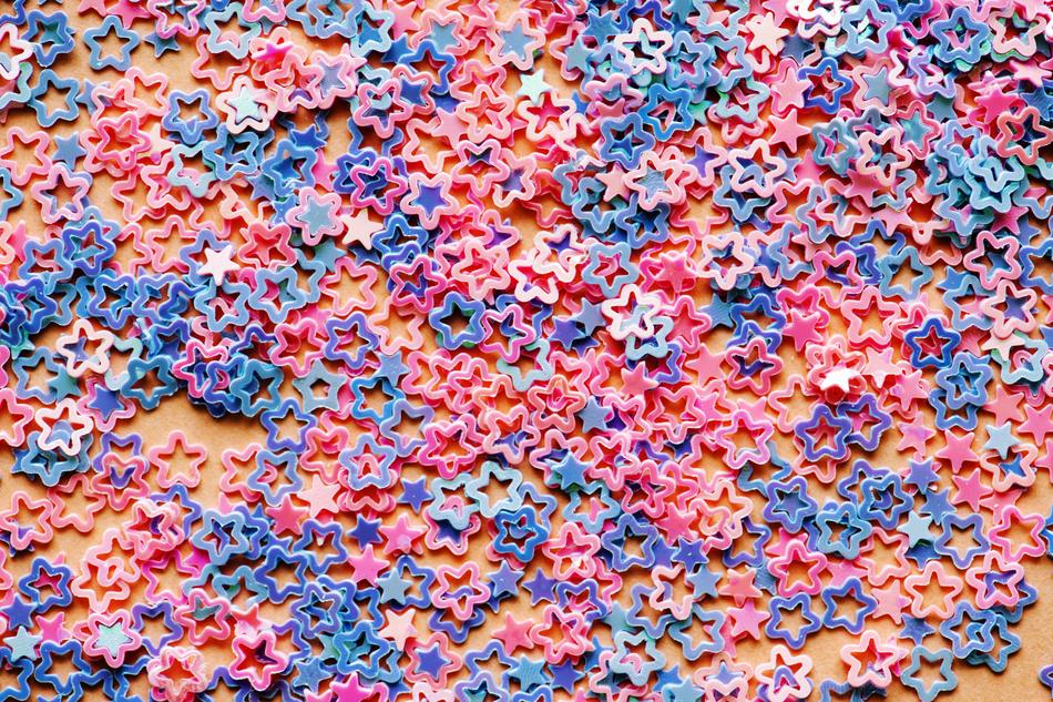 Colorful and beautiful background with star beads