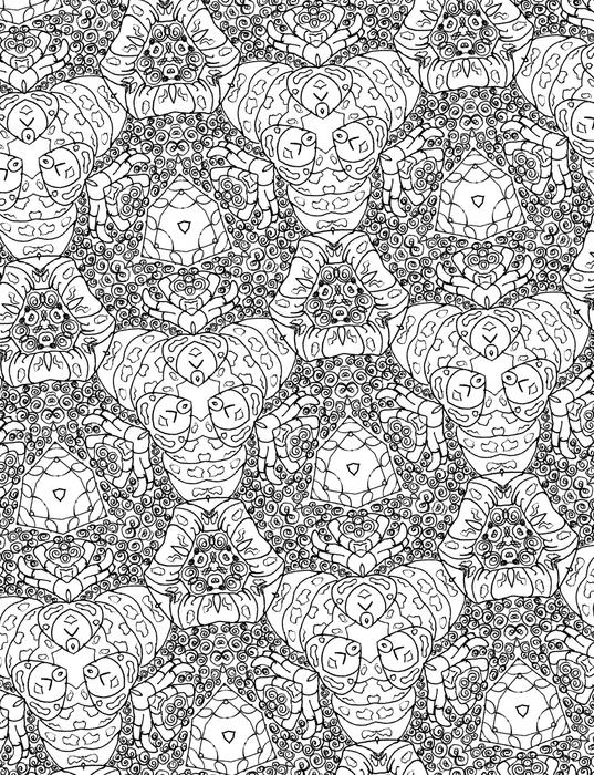 mandala calming drawing