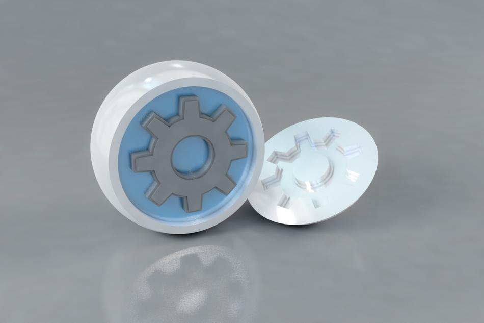 round stamp with gear