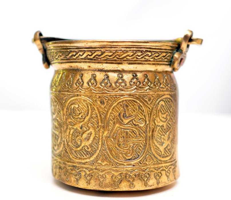 Antique gold Container