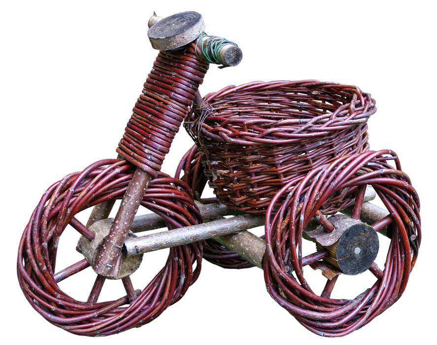 braided rattan tricycle