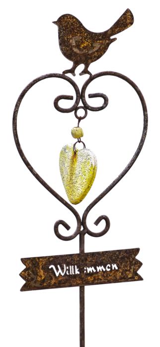 Heart Bird Rod drawing