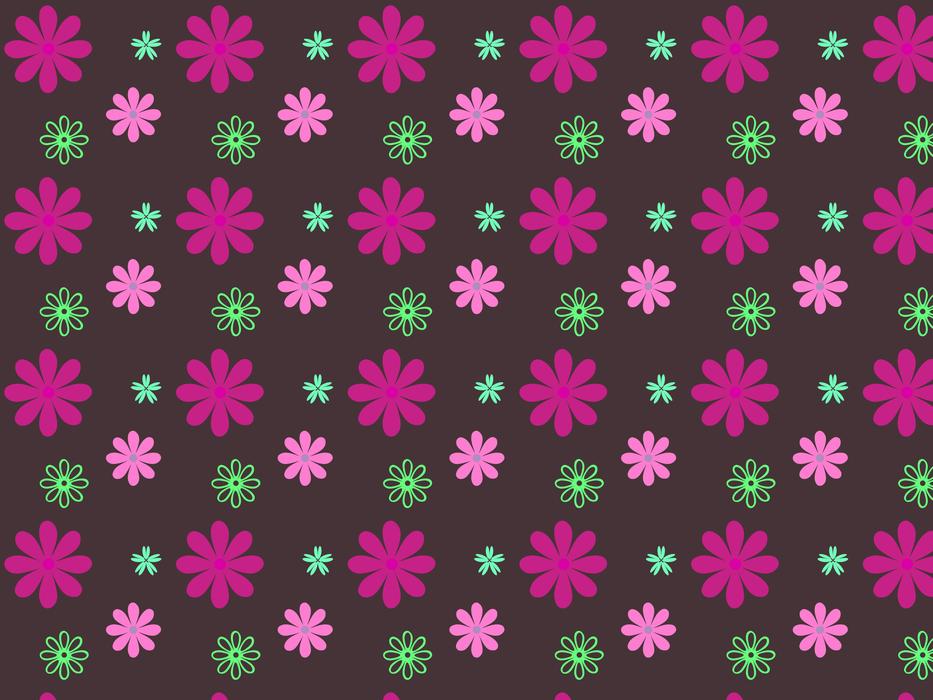 clipart of green and pink flowers background