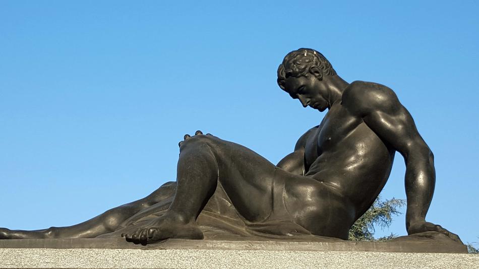 Statue strong man