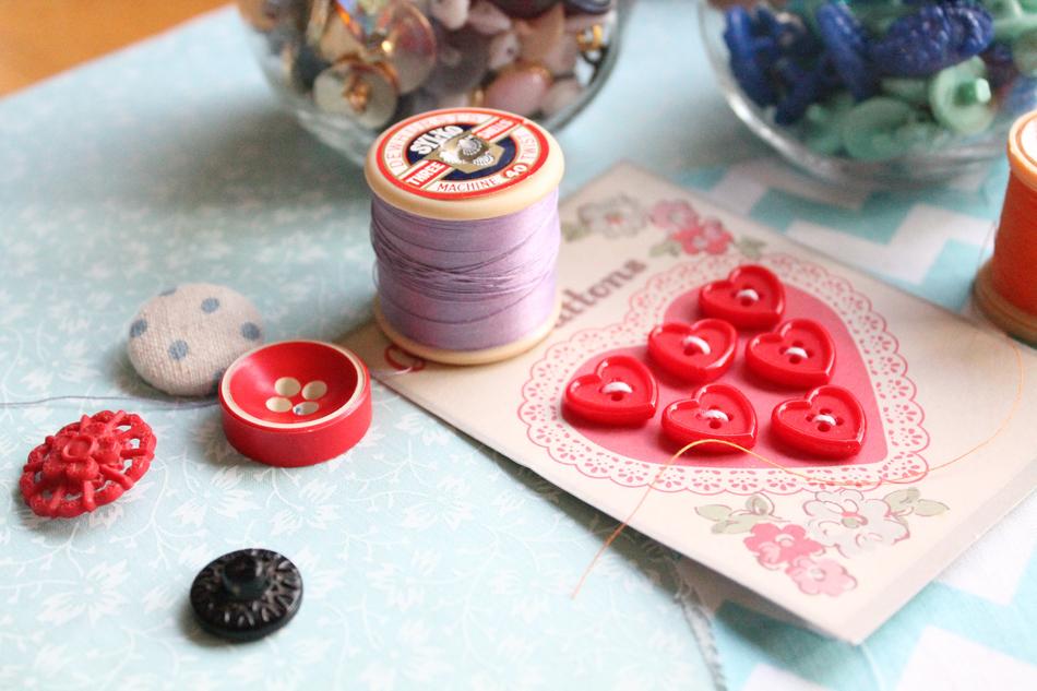 Buttons Needlework card