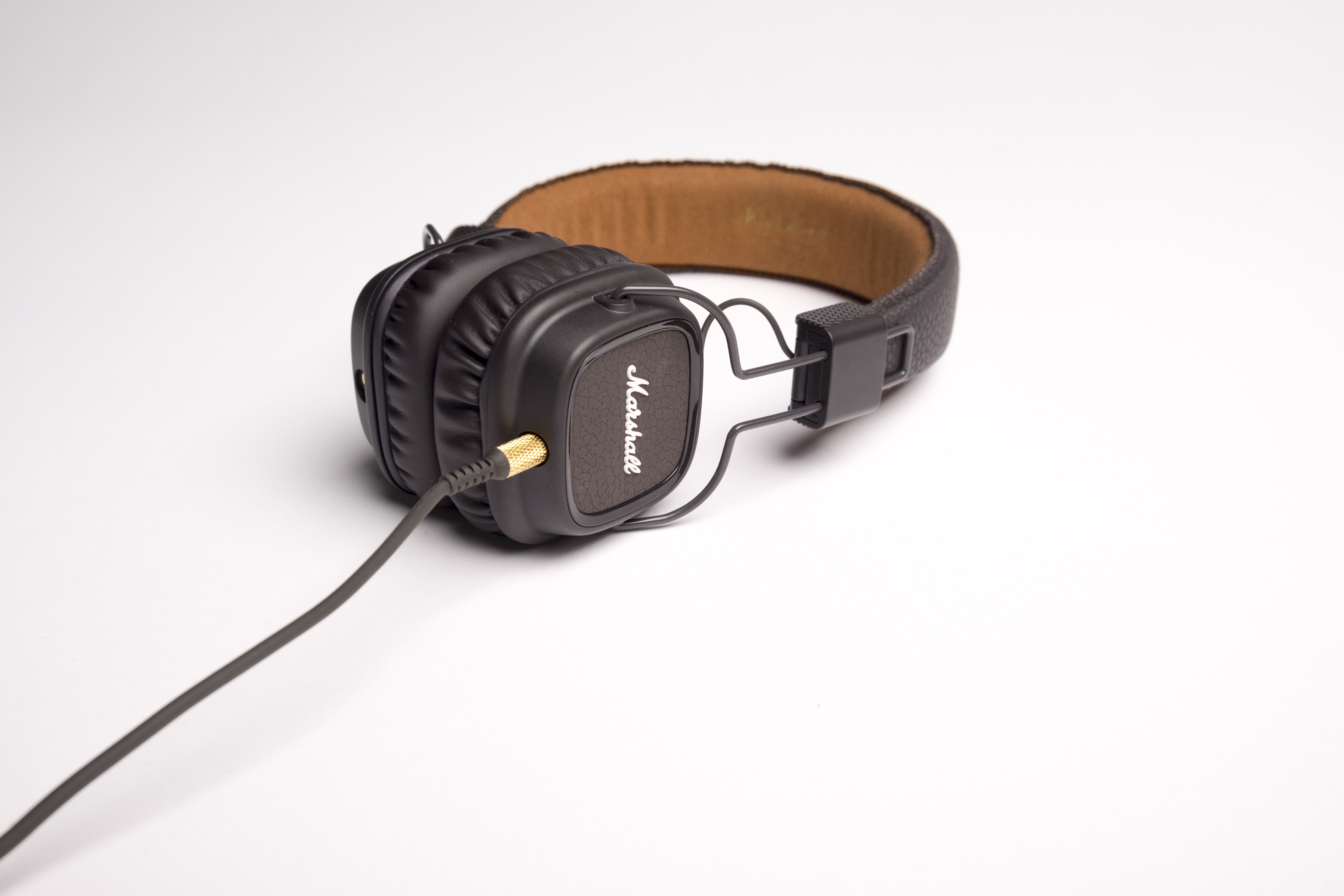 Black leather headphones free image download