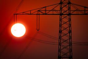 Industry Sky Sun red