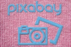 Pixabay Logo Emblem pink blue