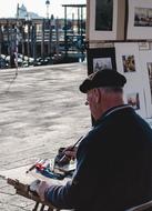 Street Artist on a sunny day