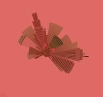 Planet Floating red pink