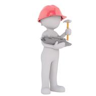 white male 3d red helmet
