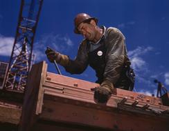 Construction Workers and blue sky