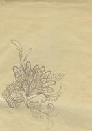 vintage pattern paper craft drawing