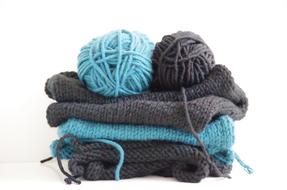 blue grey Wool Knitting Crafts
