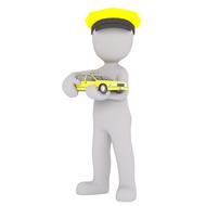 3d model with yellow car drawing