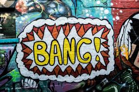 Graffiti with the word "bang"