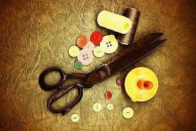 Scissors Old and Sewing