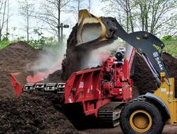 compost grinder at work