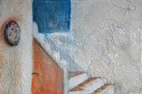 staircase, Painting on wall