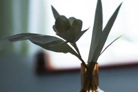 paper flowers in vase