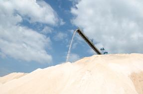 conveyor bent at open pit mining site