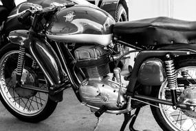 Motorbike Transportation black and white
