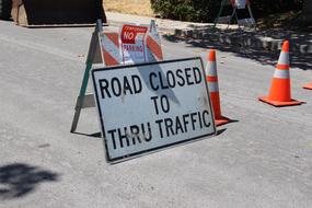 Road Closed Construction sign