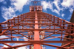 Headframe Bill Mining red blue sky