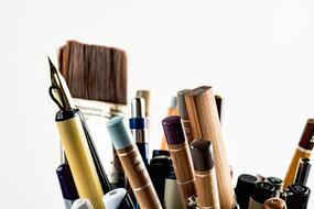 pens and brushes for painting