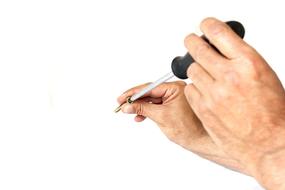 man operating with screwdriver
