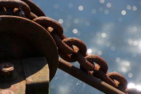 Chain Rusty Metal water