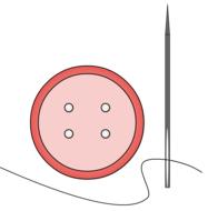 button needle pink crafts