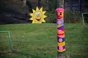 Tree Knitting and sun