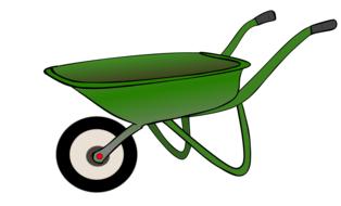 green garden wheelbarrow drawing