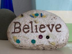 Rock Art Believe text