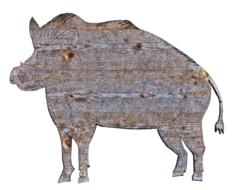 wooden figure of a boar