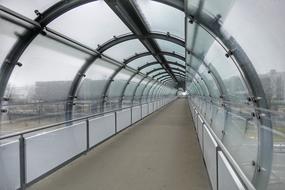 steel tunnel in a airport