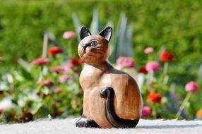 Cat Wood Decoration