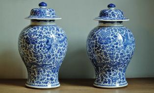 two Vases Porcelain Ming