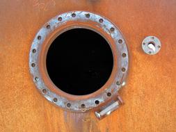 rusty metal hatch