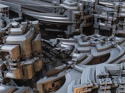 background 3d city drawing