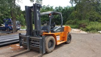 forklift at construction site